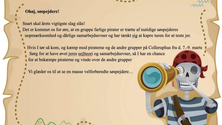 Invitation med pirat